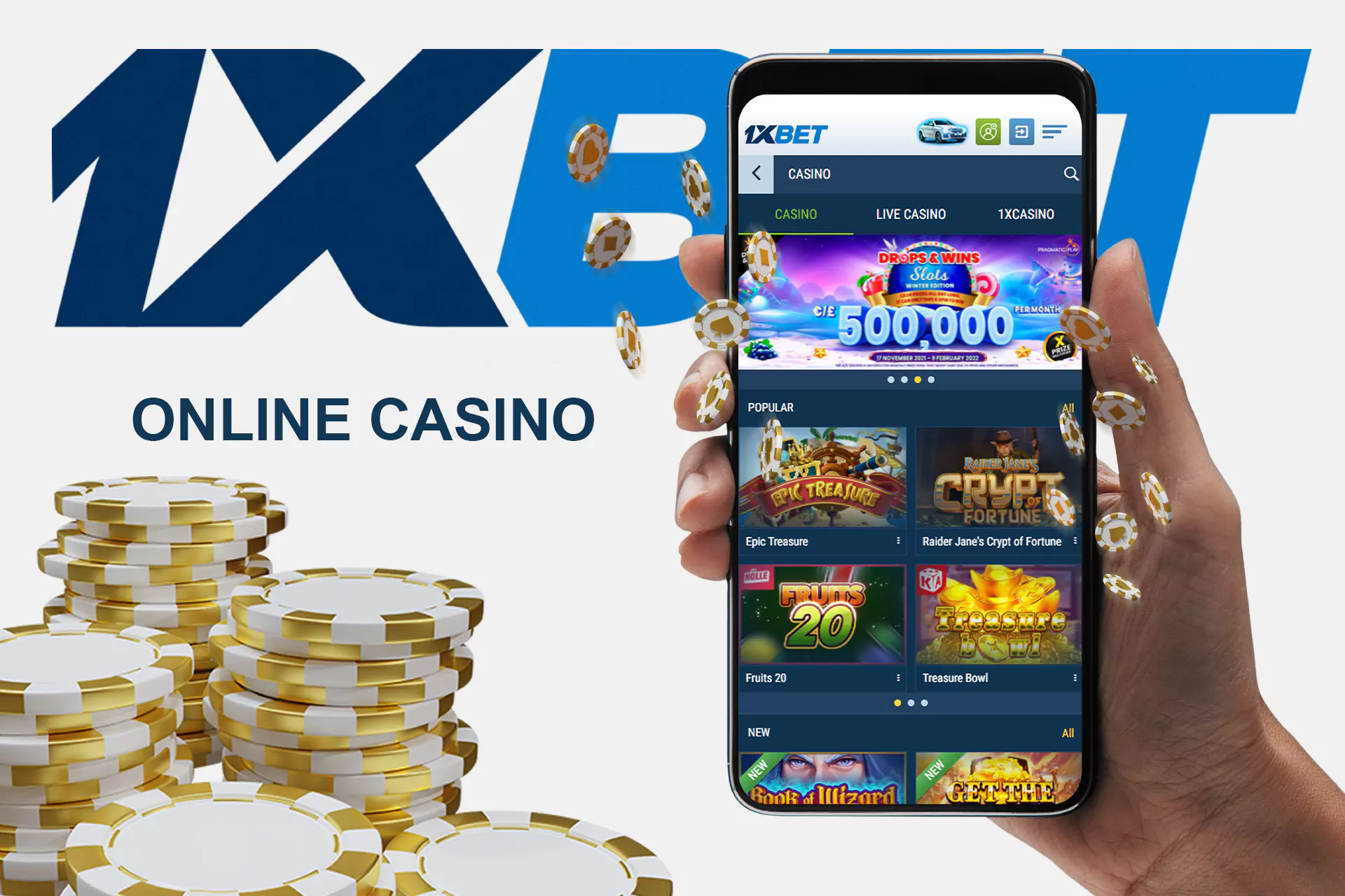If you love slots and table games, you should definitely try the 1xBet Casino and Live Casino.