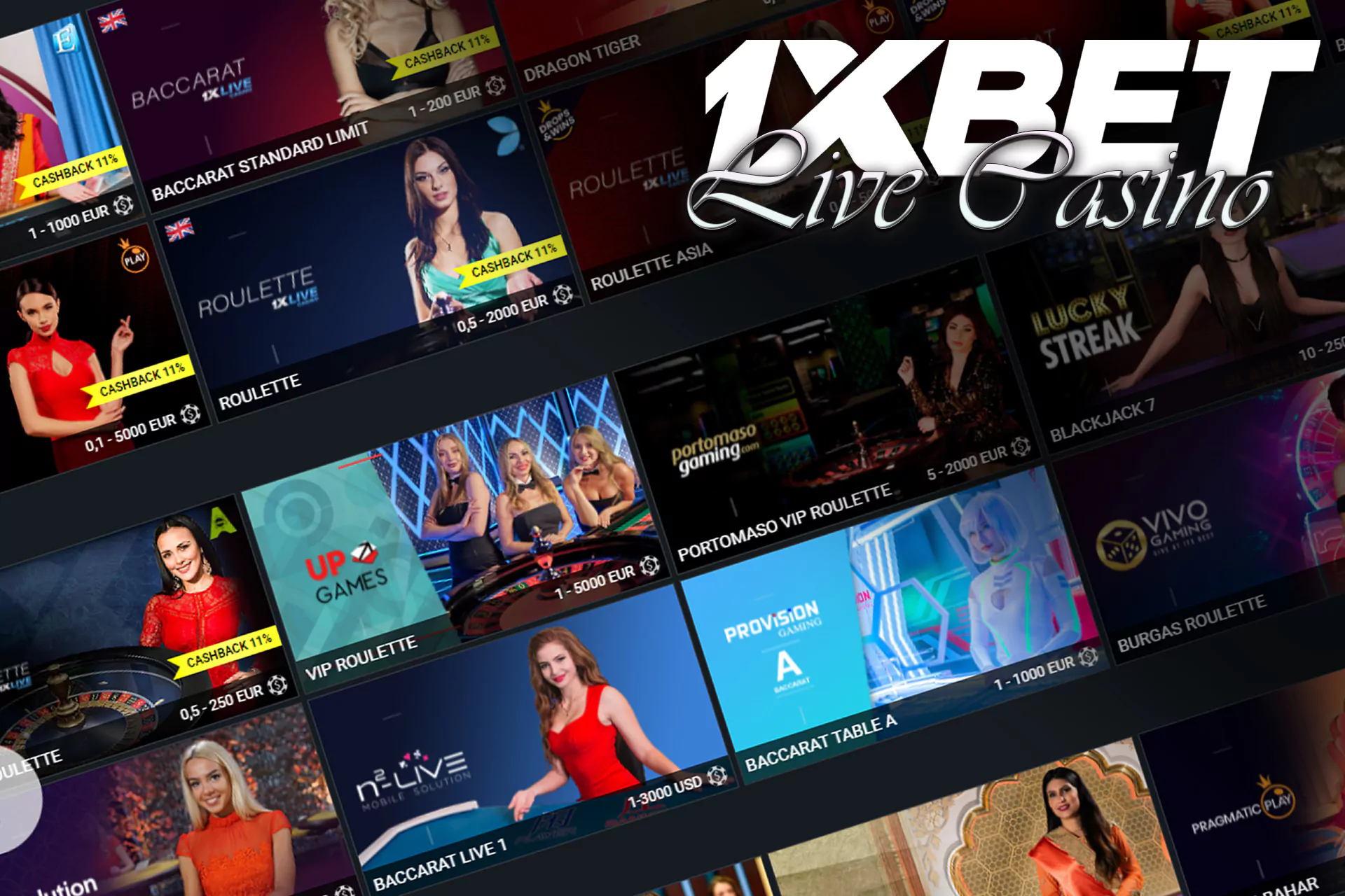 If you prefer playing casino with real dealers, welcome to the 1xBet Live Casino.