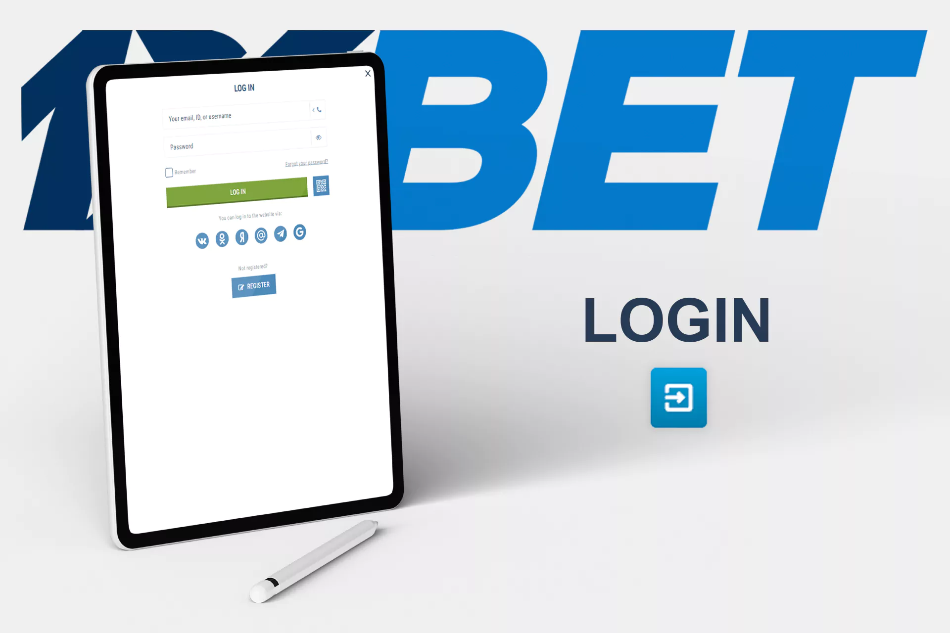 You can log in to the 1xBet website or the app by using your ID and a password.