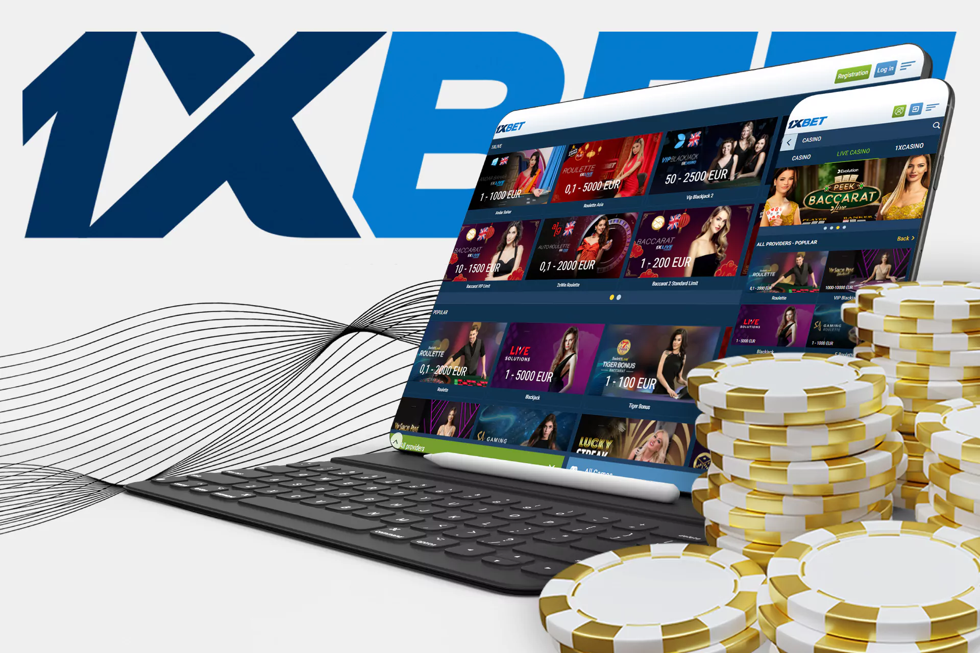 In the 1xBet Live Casino, users play against real dealers.