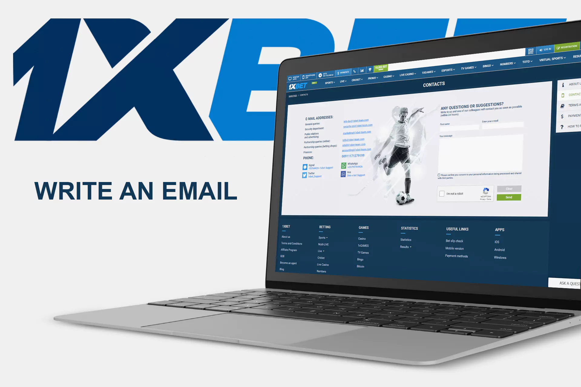 You can contact 1xBet Bangladesh by email.