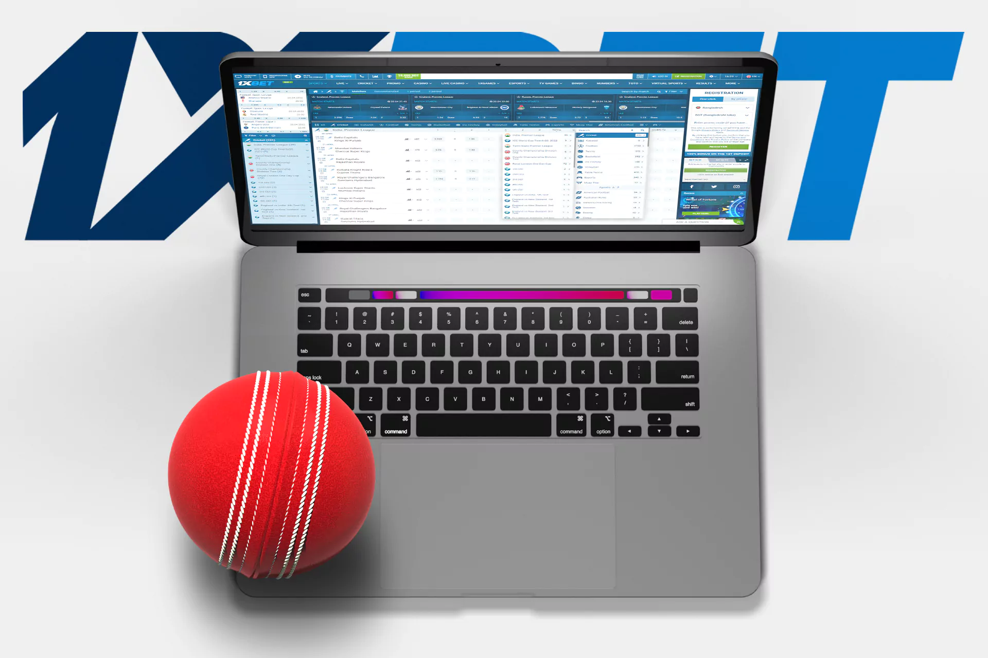 To place bets on cricket, you need an account at 1xBet.