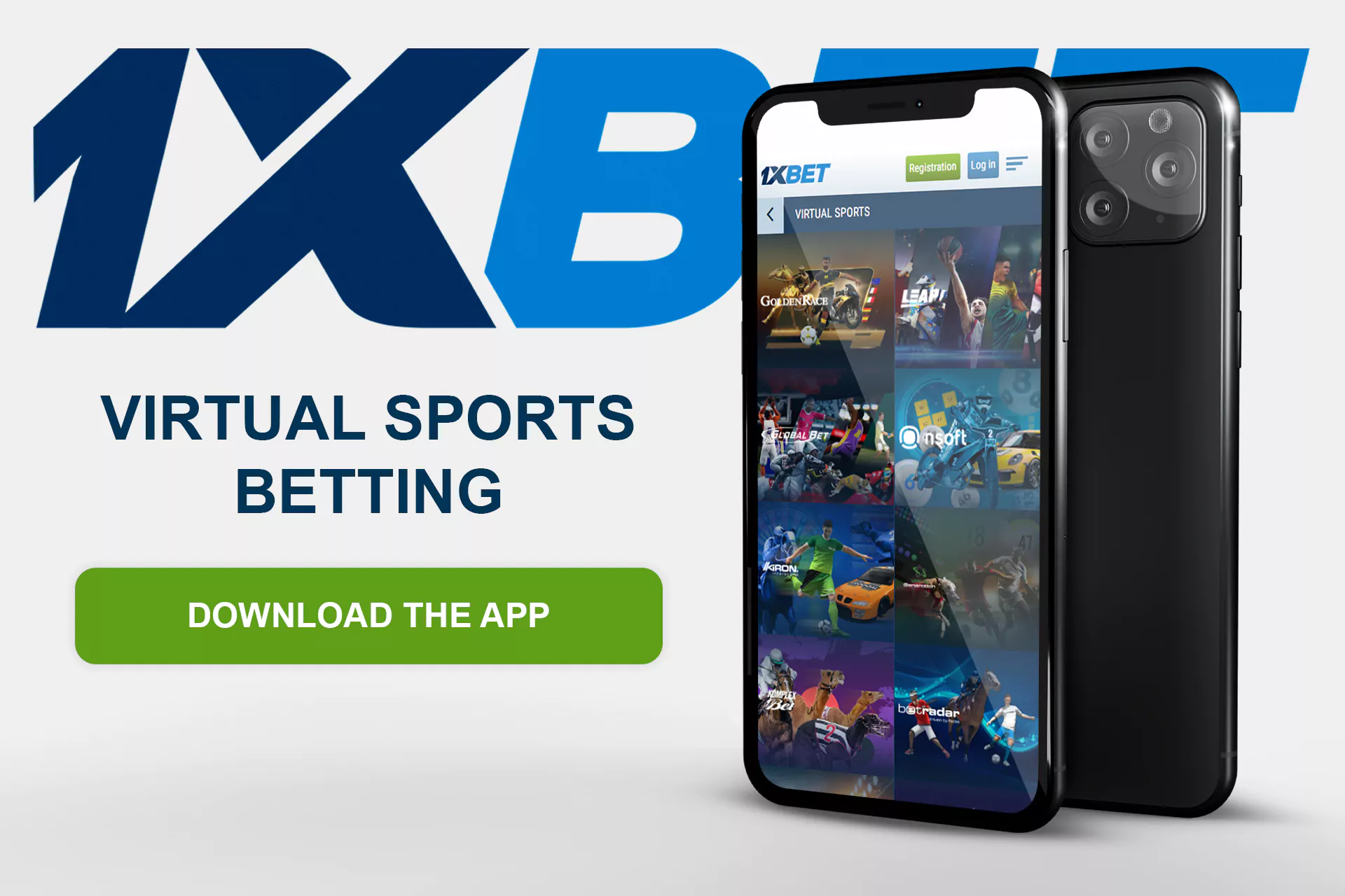 In the 1xBet app you can bet on virtual sports.
