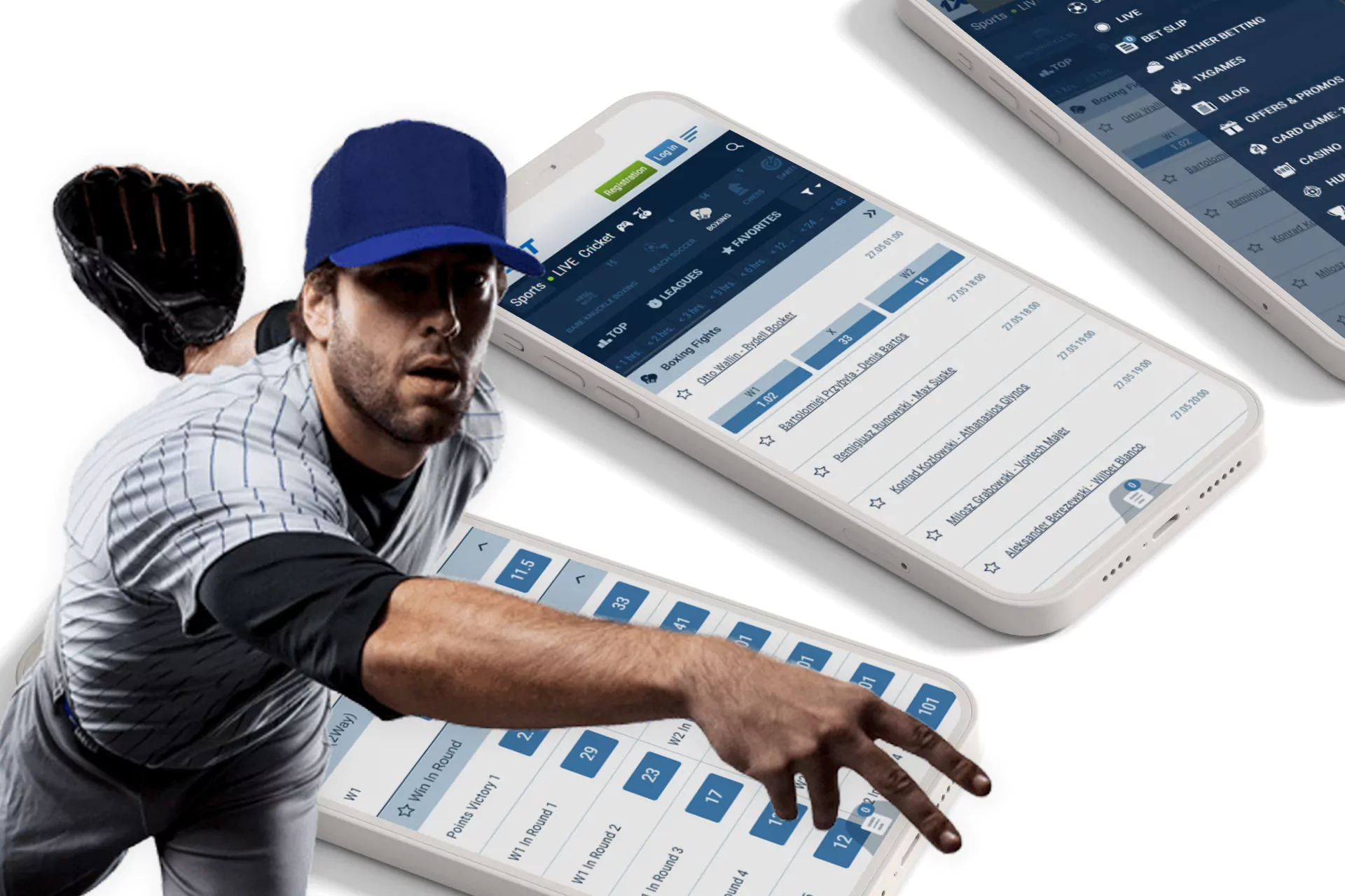 Learn how to place bets on baseball in the 1xBet app.