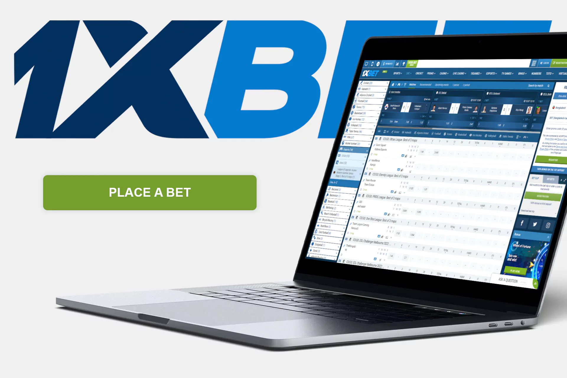 At 1xBet you can place bets on any esports events.