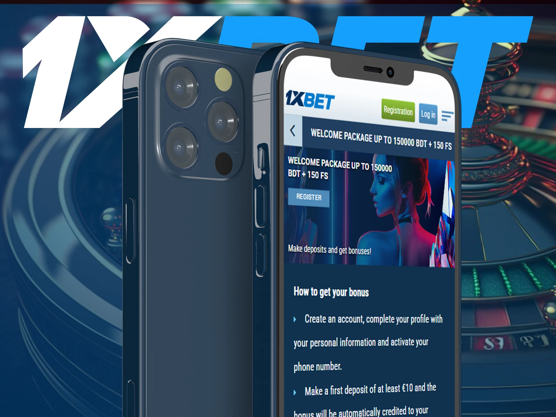 Users of the 1xBet app get a casino bonus.