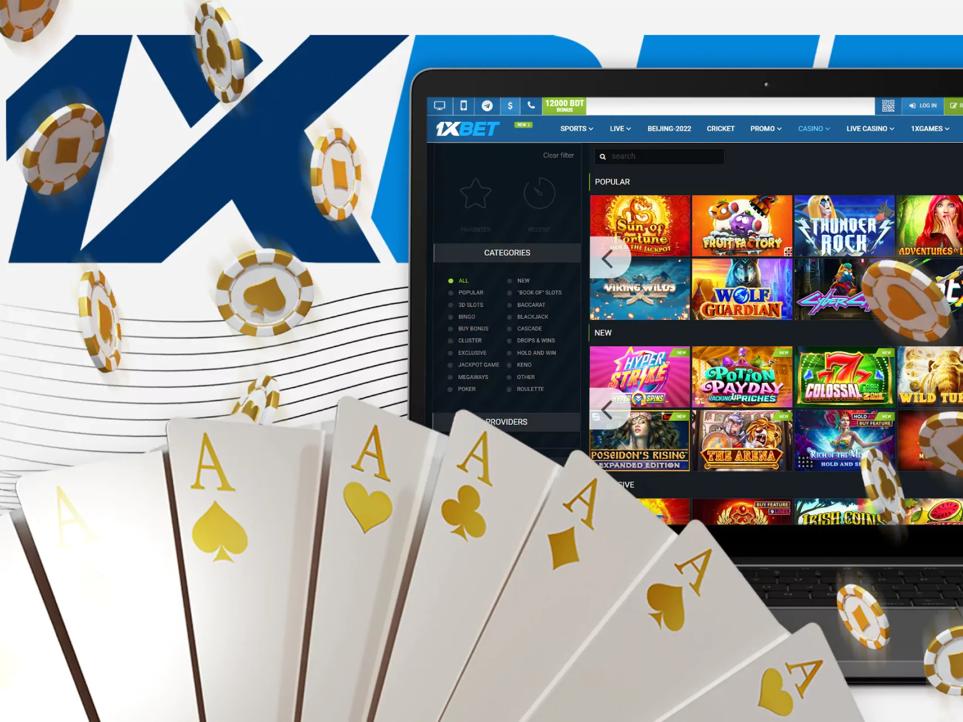 Only registered users can enjoy the 1xBet Casino and Live Casino.