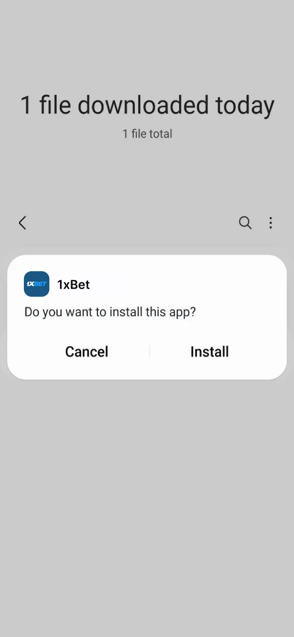 Launch the APK file and install the official 1xBet app on your device.