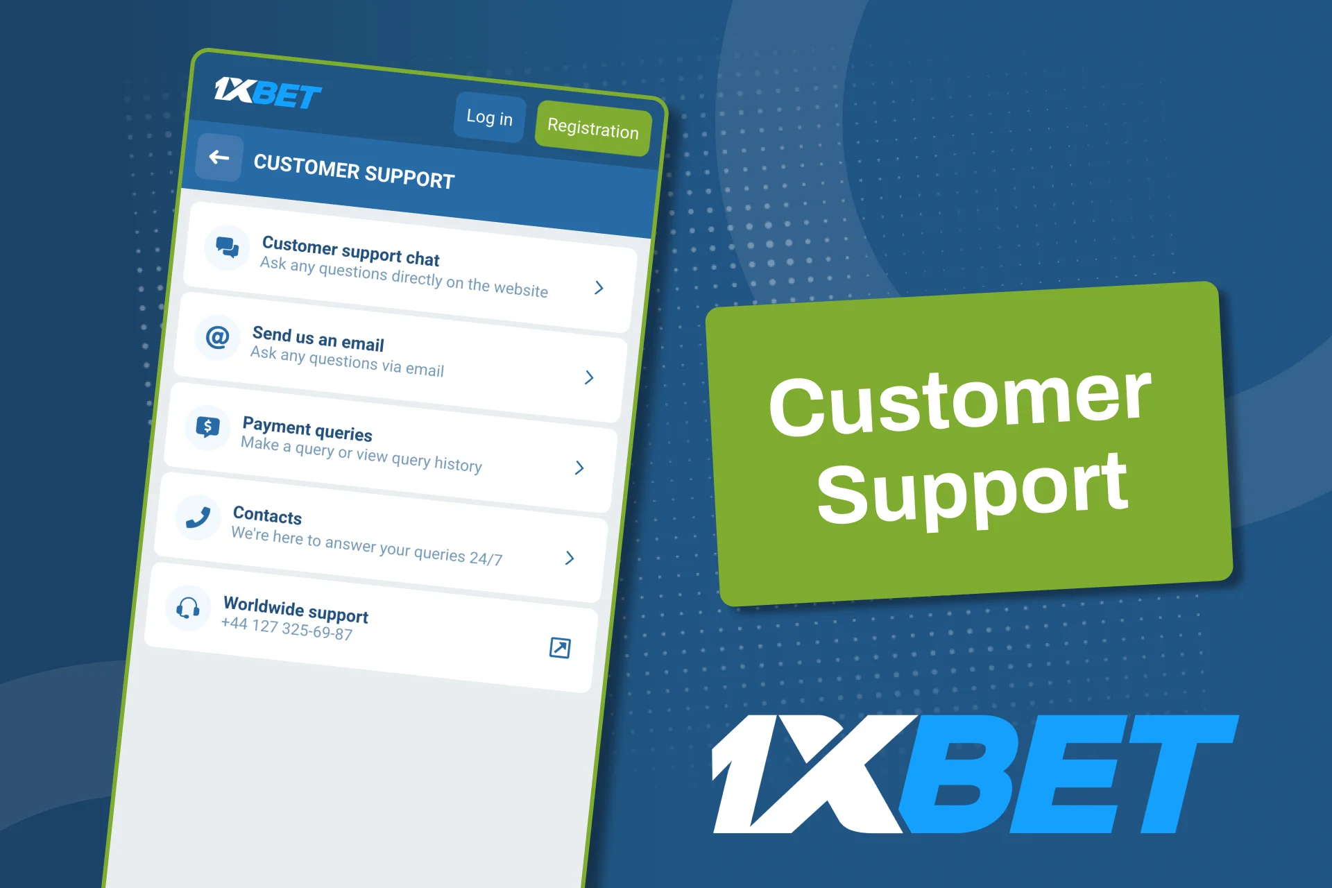 Contact 1xBet support via live chat, hotline, email, or Telegram.