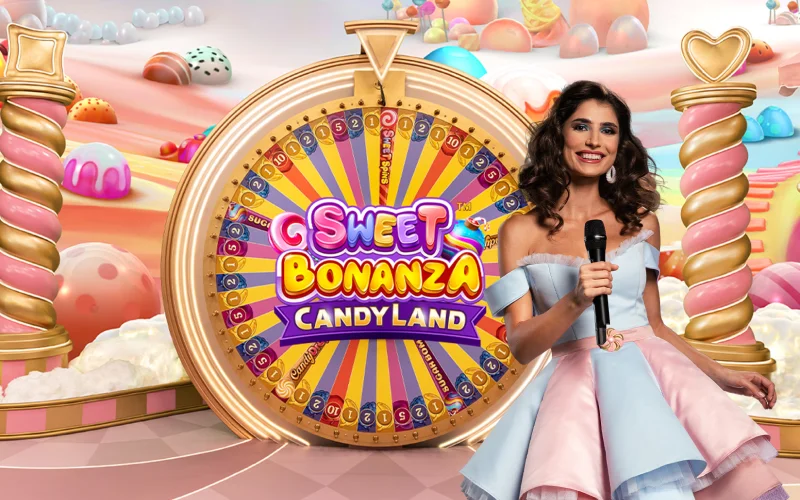 Play Sweet Bonanza Candy Land at 1xBet and spin the big wheel.