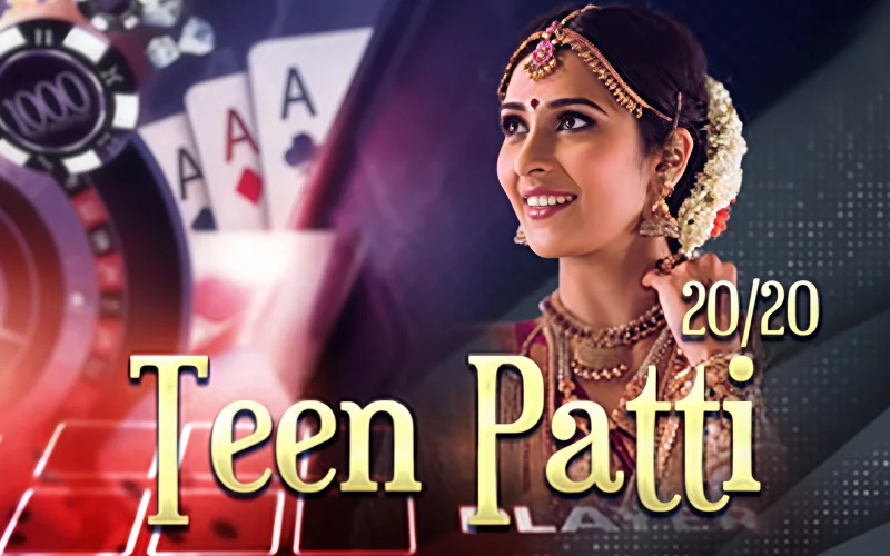Play Teenpatti 20-20 at 1xBet and bet on winning hands.