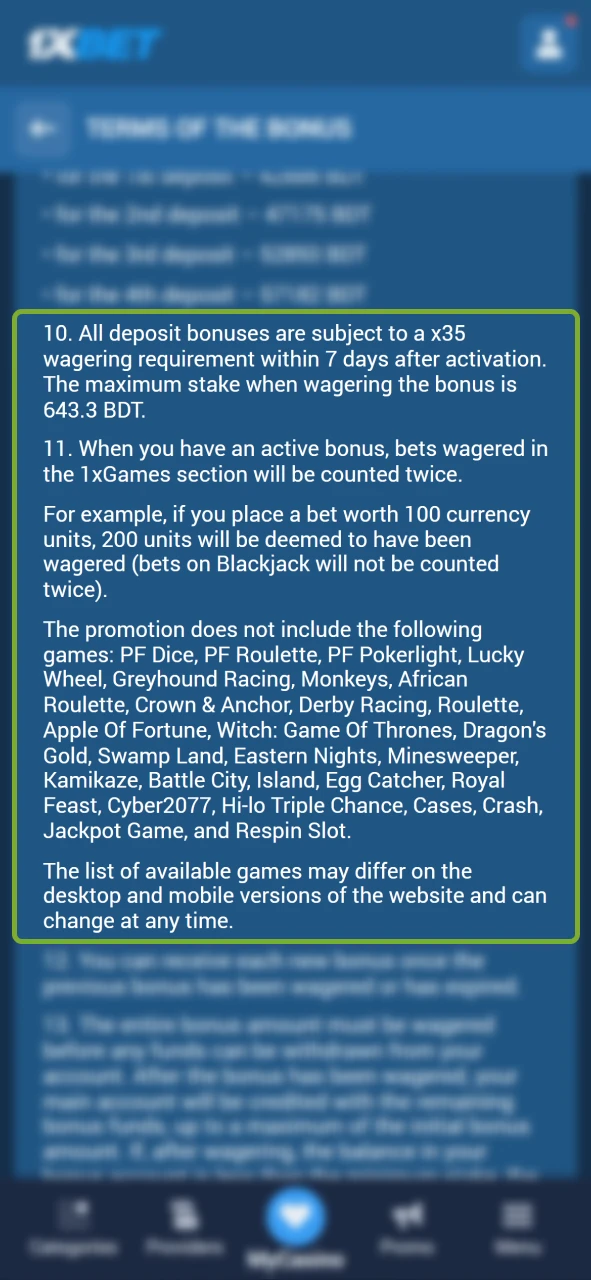 Complete the wagering requirements at 1xBet to make your bonus withdrawable.
