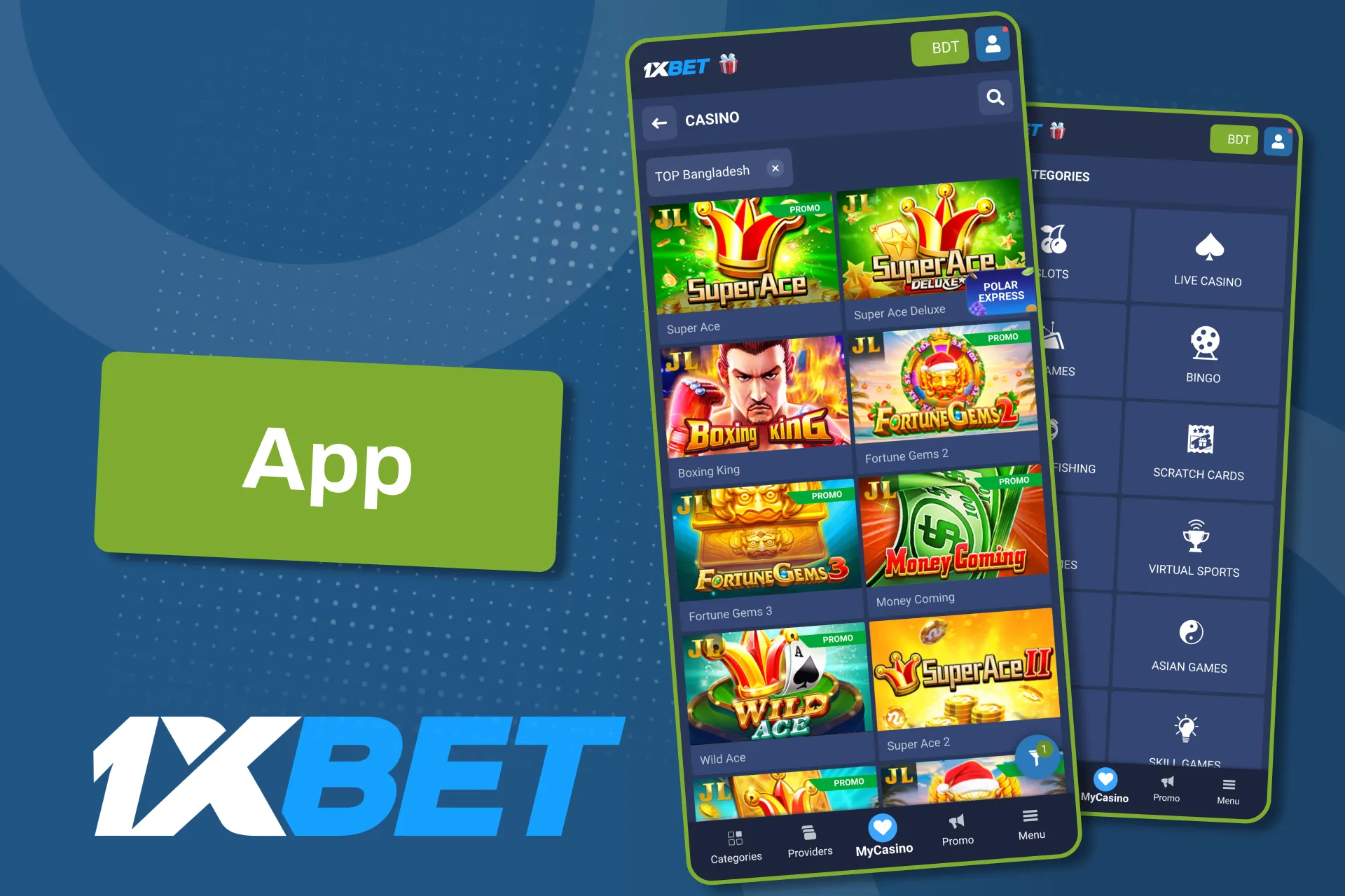 Download 1xBet casino app for Android and iOS.