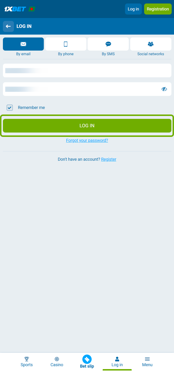 Log in fast and access exclusive betting features on 1xBet.