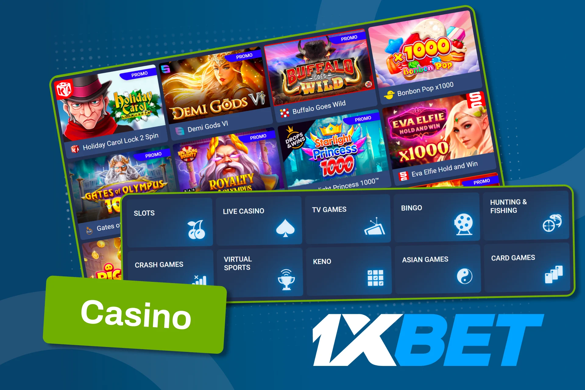 Find slots, live casino and skill games in one place on 1xBet.