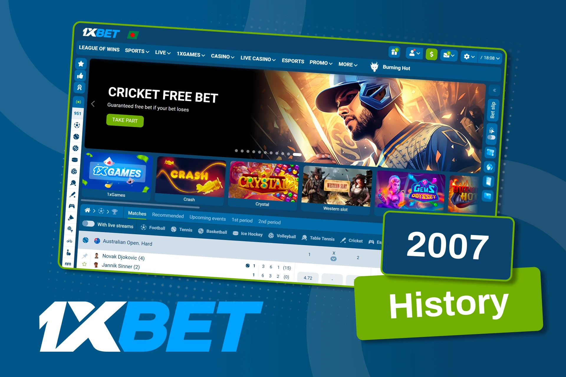 Discover the history of a global betting platform with 1xBet.