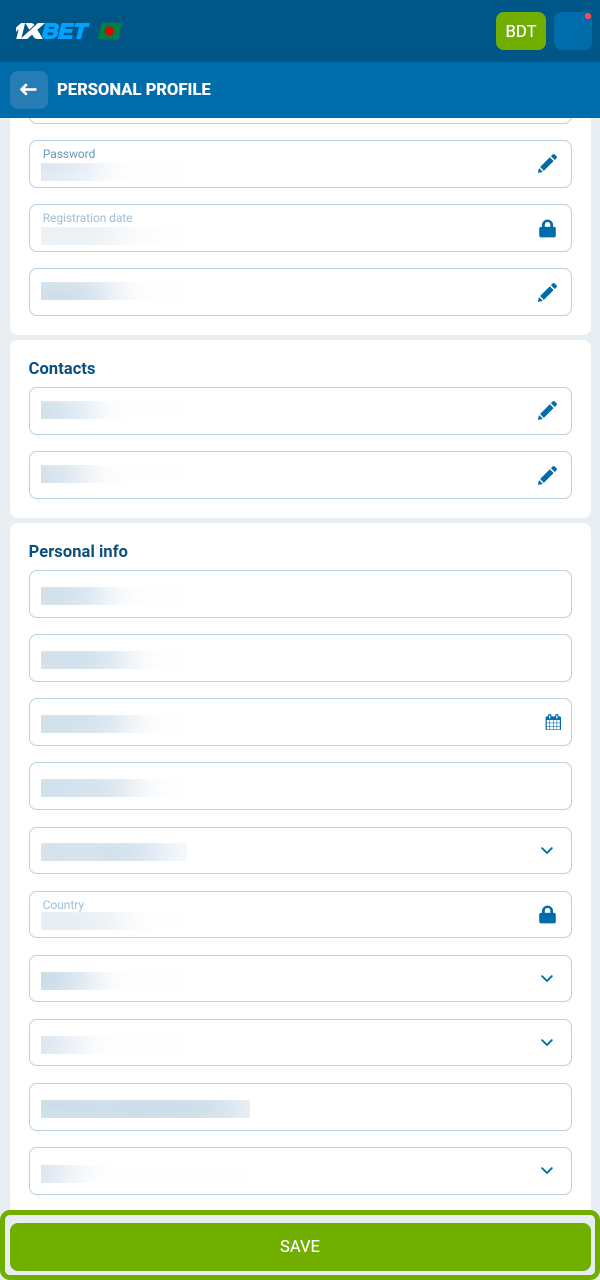 Submit your profile and complete verification smoothly on 1xBet.
