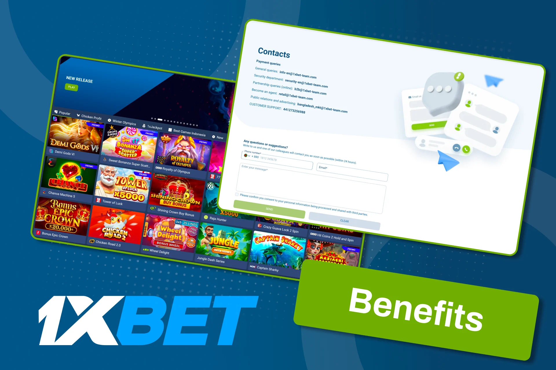 Access sports matches and casino games easily by downloading the 1xBet PC client.