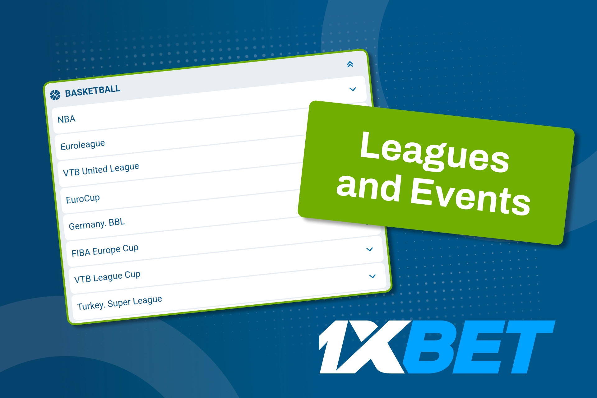 Choose famous basketball events and bet confidently on 1xBet.