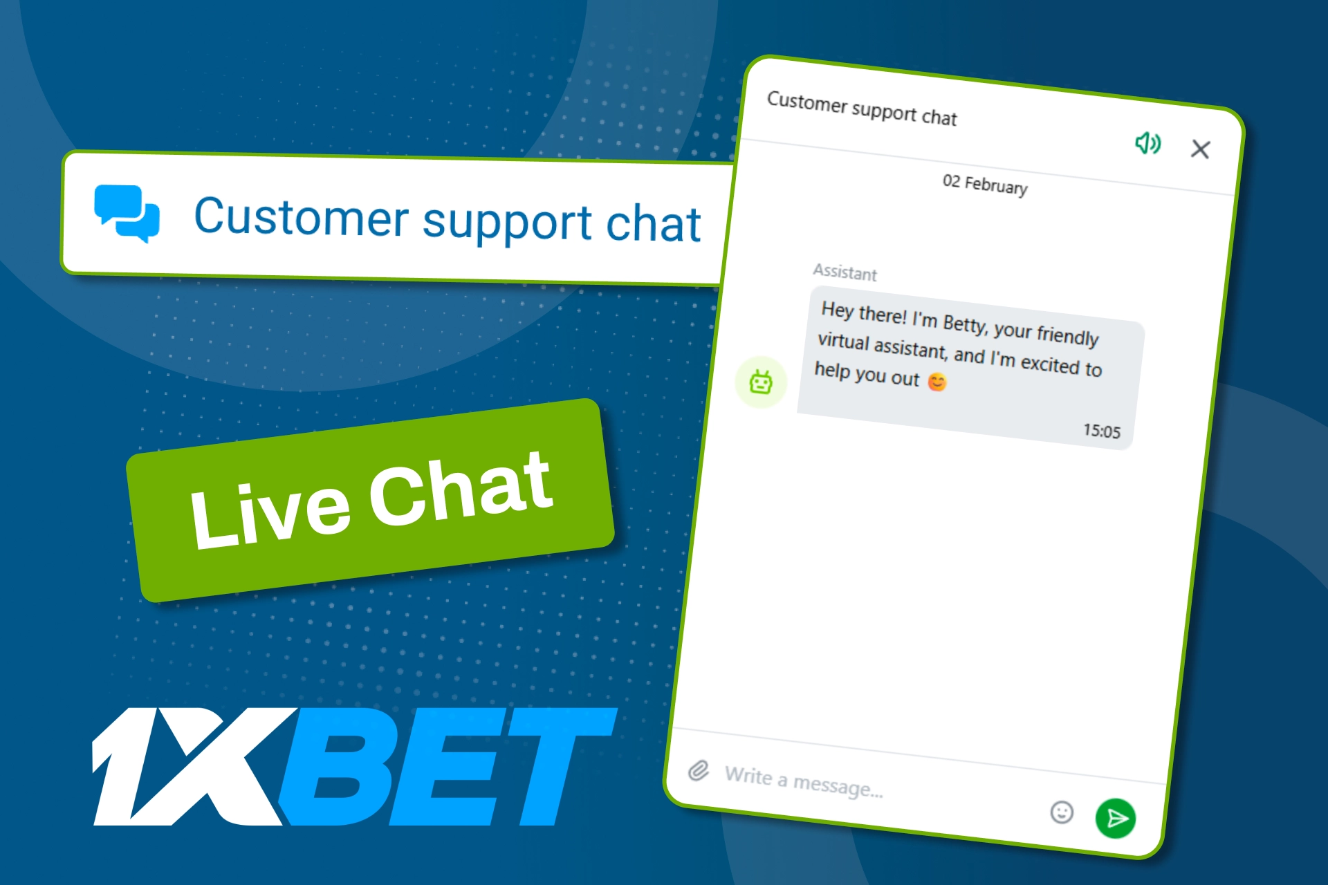 Use live chat for instant support and quick solutions on 1xBet.