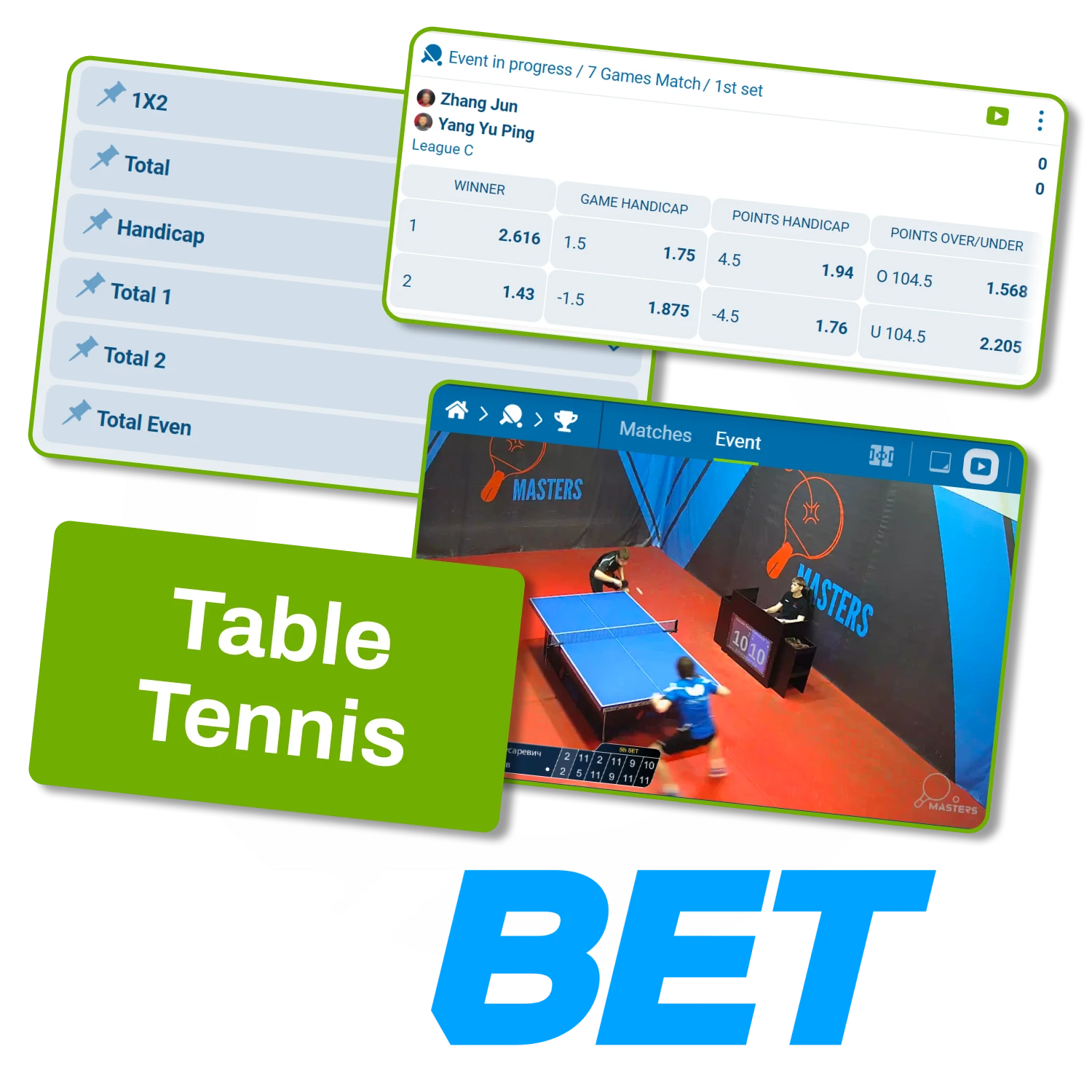 Start table tennis betting in Bangladesh with 1xBet and enjoy access to hundreds of live and upcoming matches.
