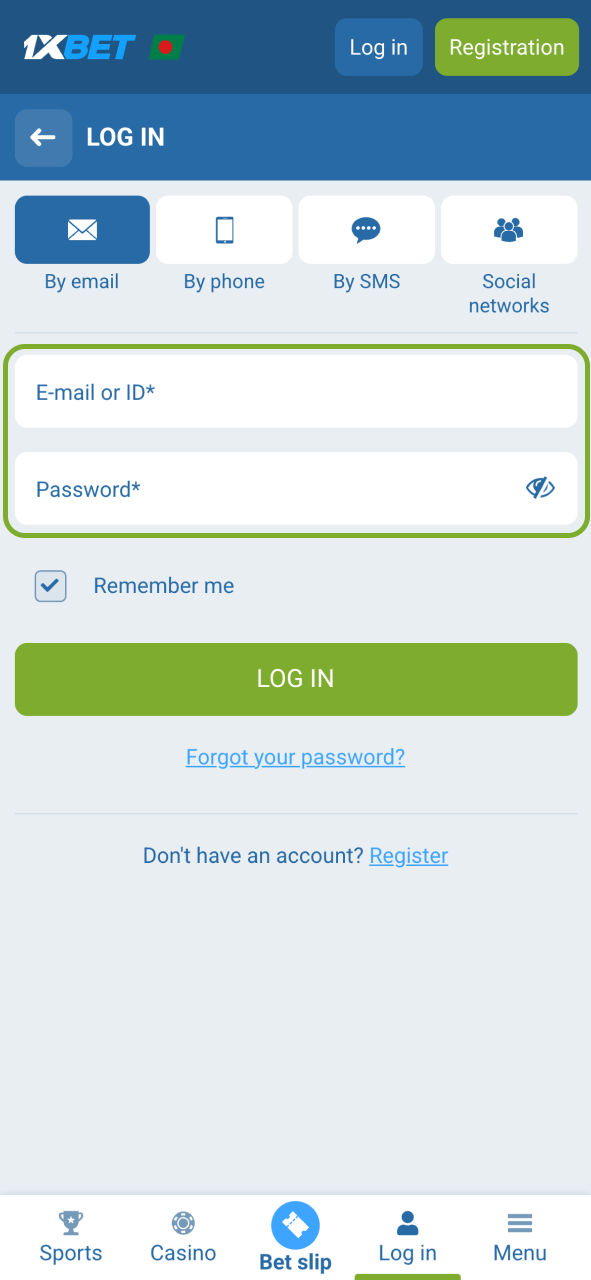 Review your 1xBet credentials and complete login for quick secure access.